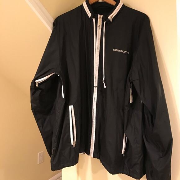 Sean John Other - SEAN JOHN Black Windbreaker Jacket with Hood Men's - Size XL